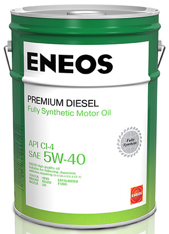 Масло моторное ENEOS Premium Diesel CI-4 Синтетика 5W-40