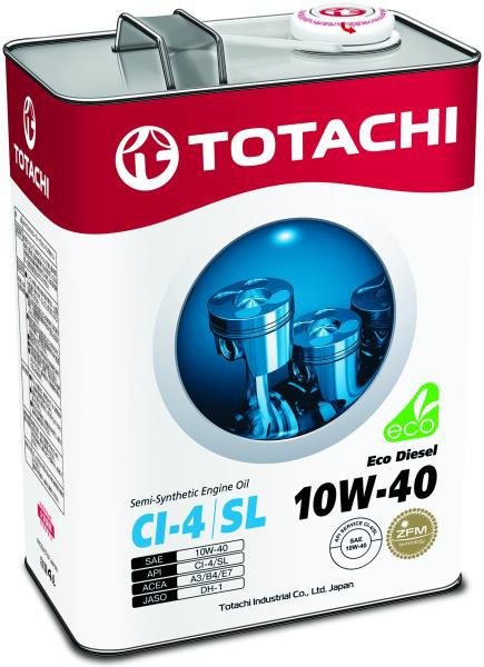 Масло моторное TOTACHI Eco Diesel CI-4/CH-4/SL псинт 10W40 4л
