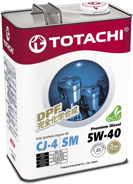 Масло моторное TOTACHI Premium Diesel CJ-4/SM Синтетика 5W40 4л