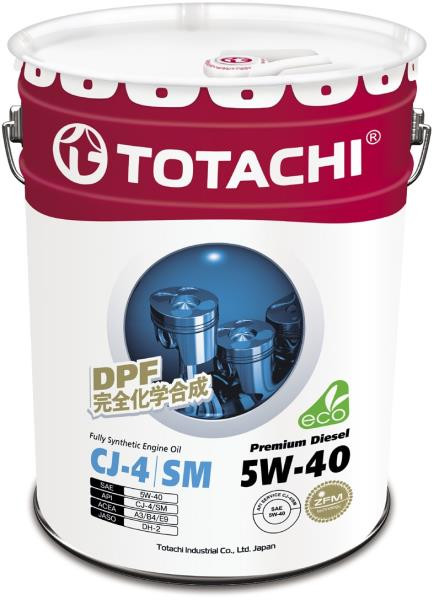 Масло моторное TOTACHI Premium Diesel CJ-4/SM Синтетика 5W40 20л