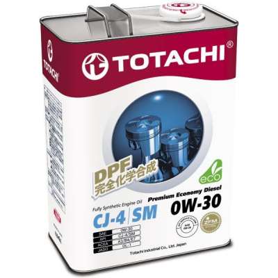 Масло моторное TOTACHI Premium Economy Diesel CJ-4/SM Синтетика 0W30 4л