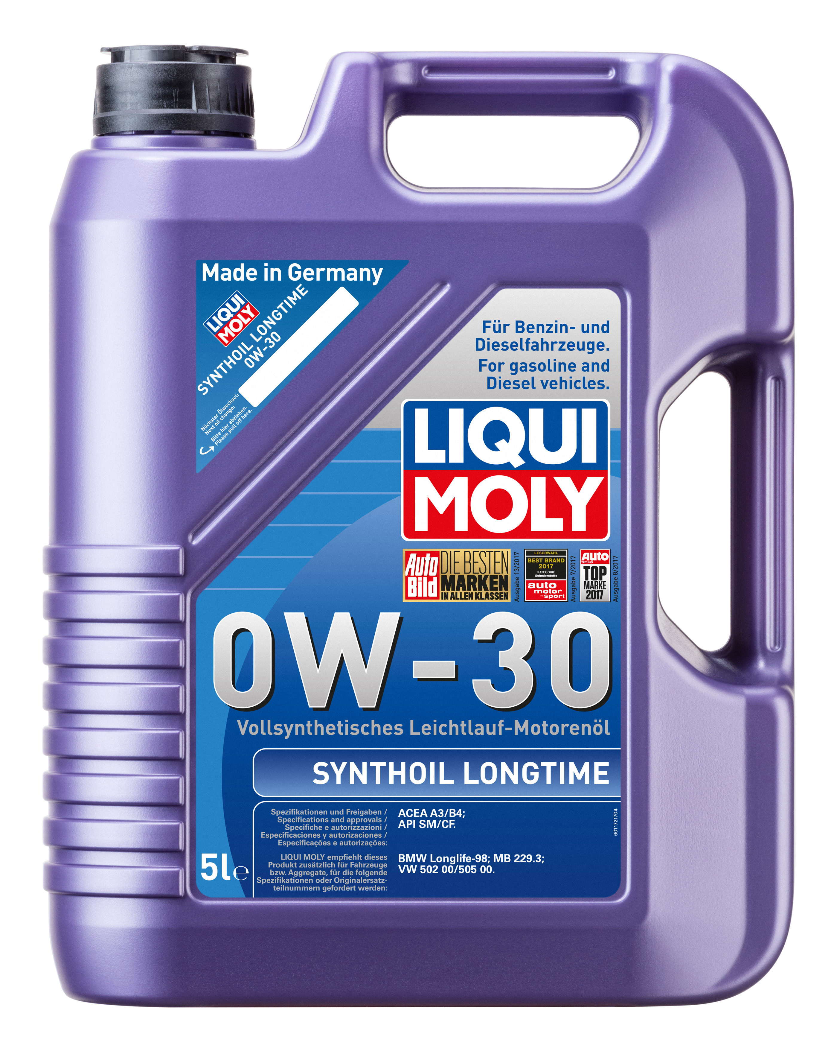 Синтетическое моторное масло Liqui Moly Synthoil Longtime 0W-30 5л