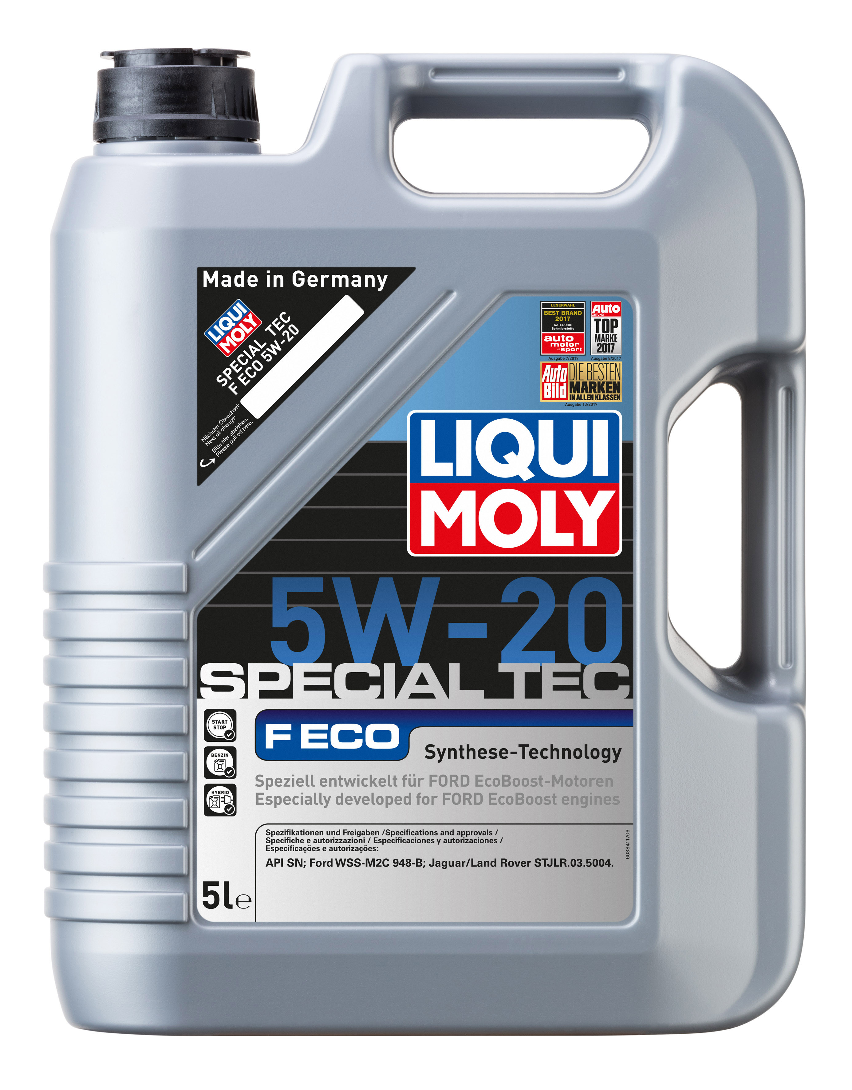 НС-синтетическое моторное масло Liqui Moly Special Tec F ECO 5W-20 5л