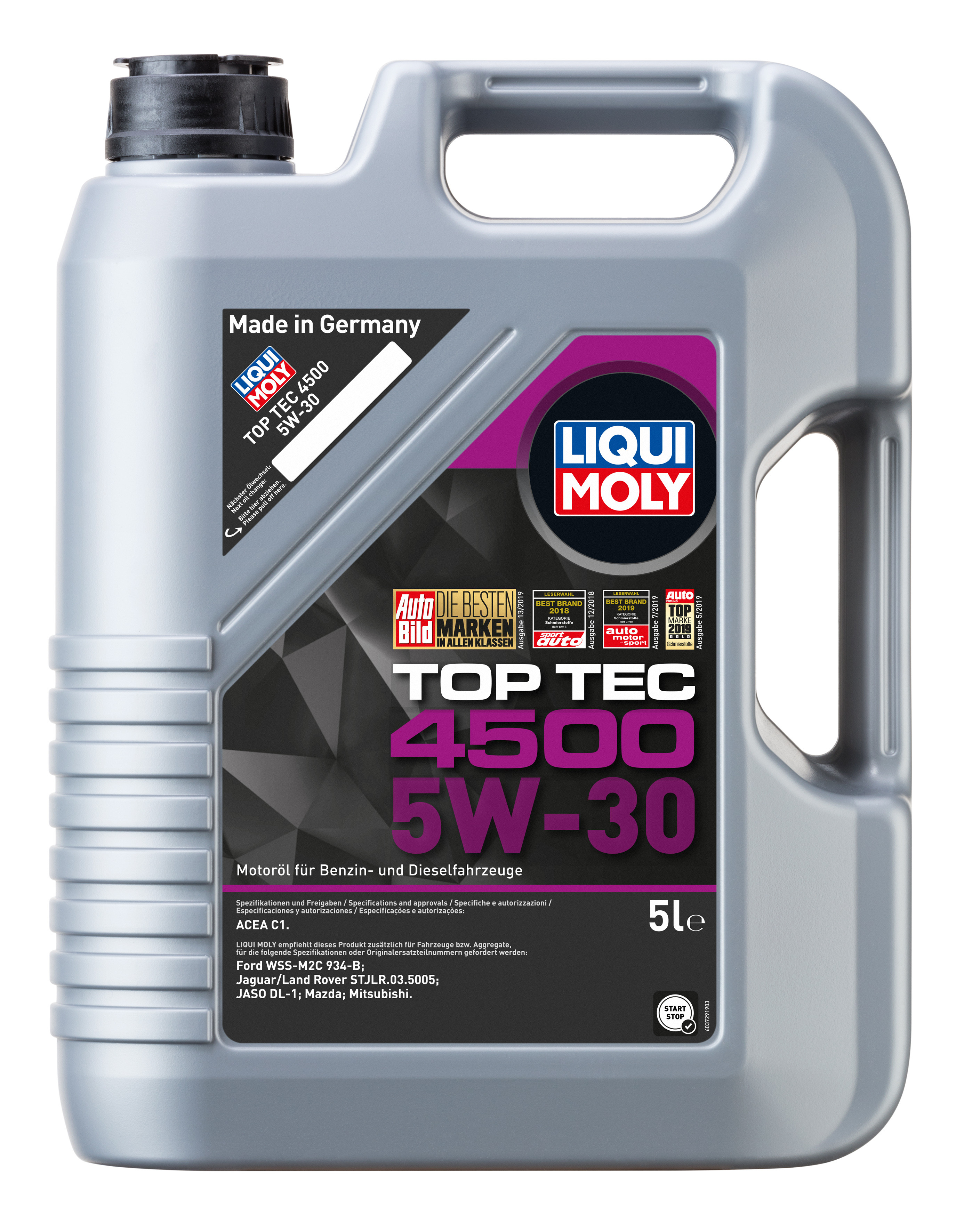 НС-синтетическое моторное масло Liqui Moly Top Tec 4500 5W-30 5л