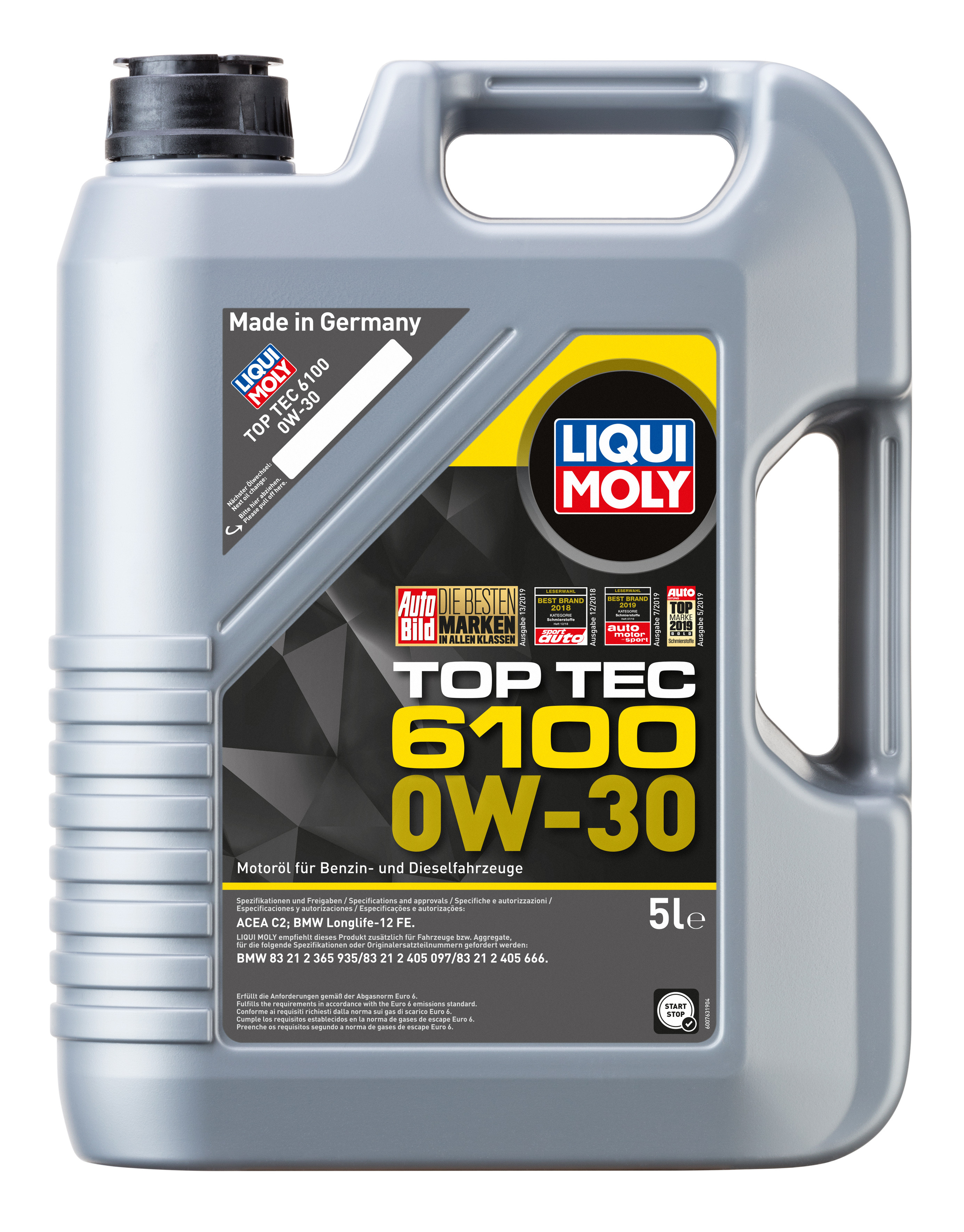 НС-синтетическое моторное масло Liqui Moly Top Tec 6100 0W-30 5л