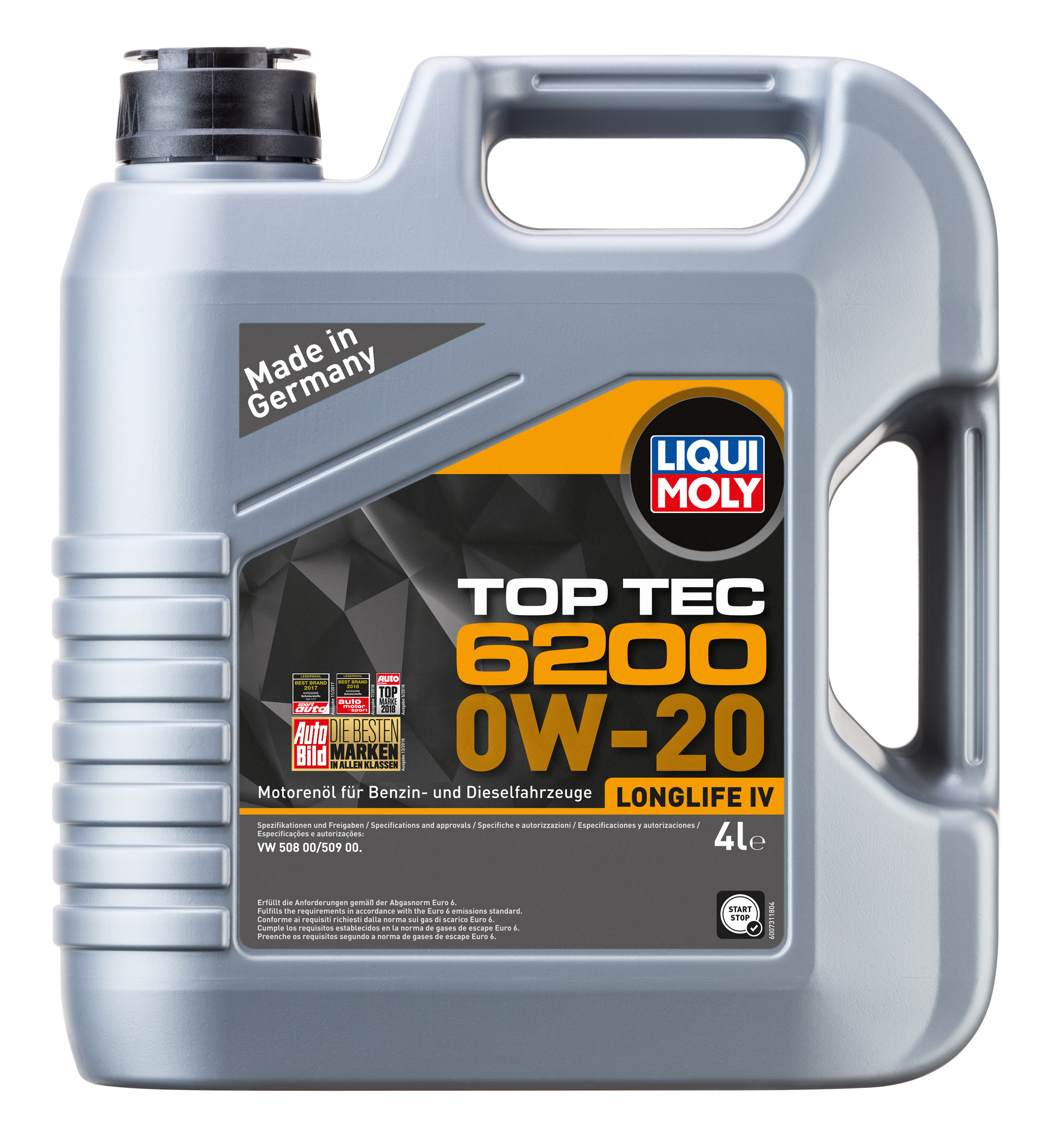 НС-синтетическое моторное масло Liqui Moly Top Tec 6200 0W-20 4л