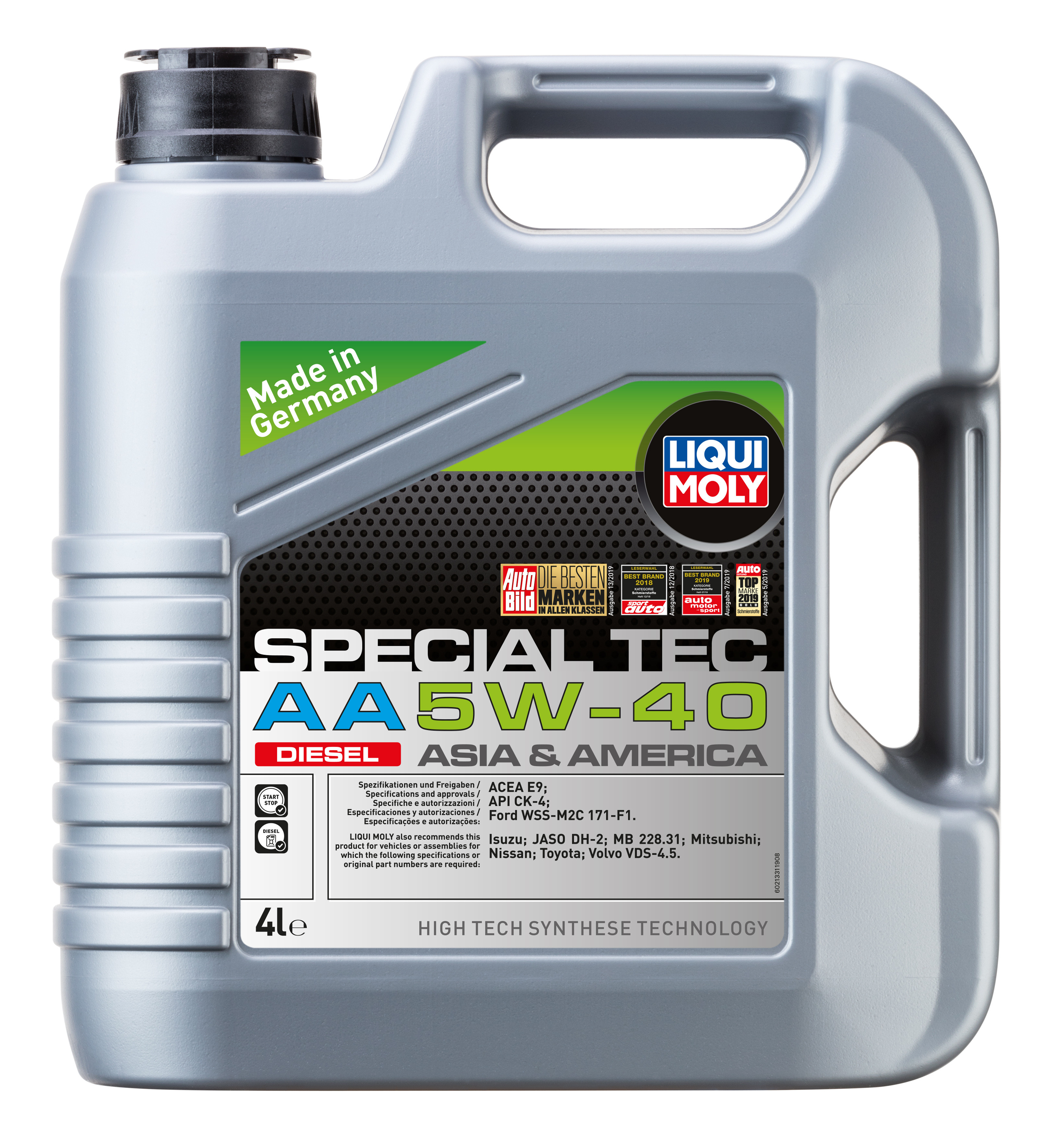 НС-синтетическое моторное масло Liqui Moly Special Tec AA Diesel 5W-40 4л