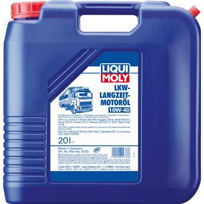 НС-синтетическое моторное масло Liqui Moly LKW-Langzeit-Motoroil 10W-40 20л