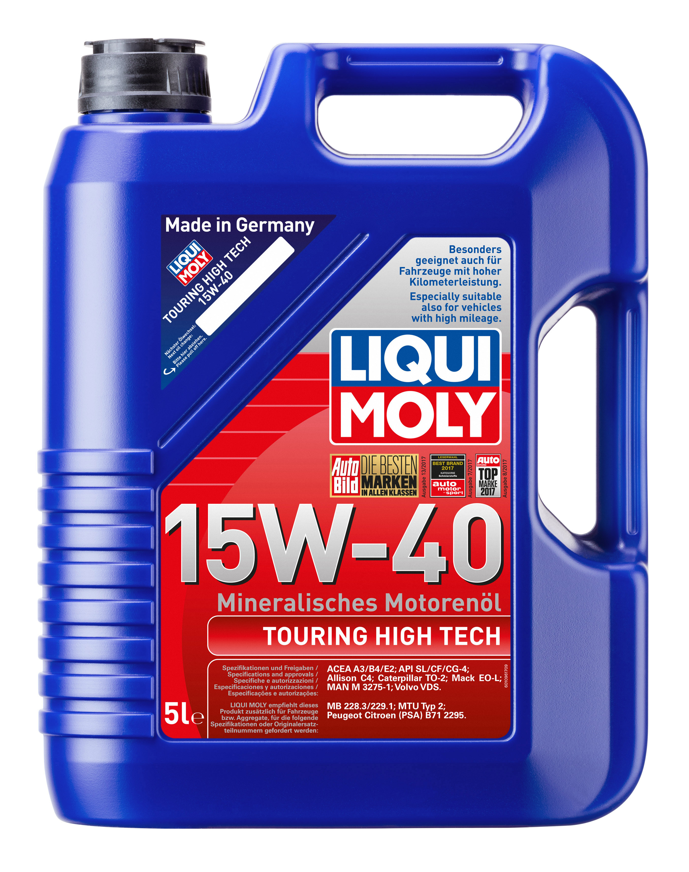 Минеральное моторное масло Liqui Moly Touring High Tech 15W-40 5л