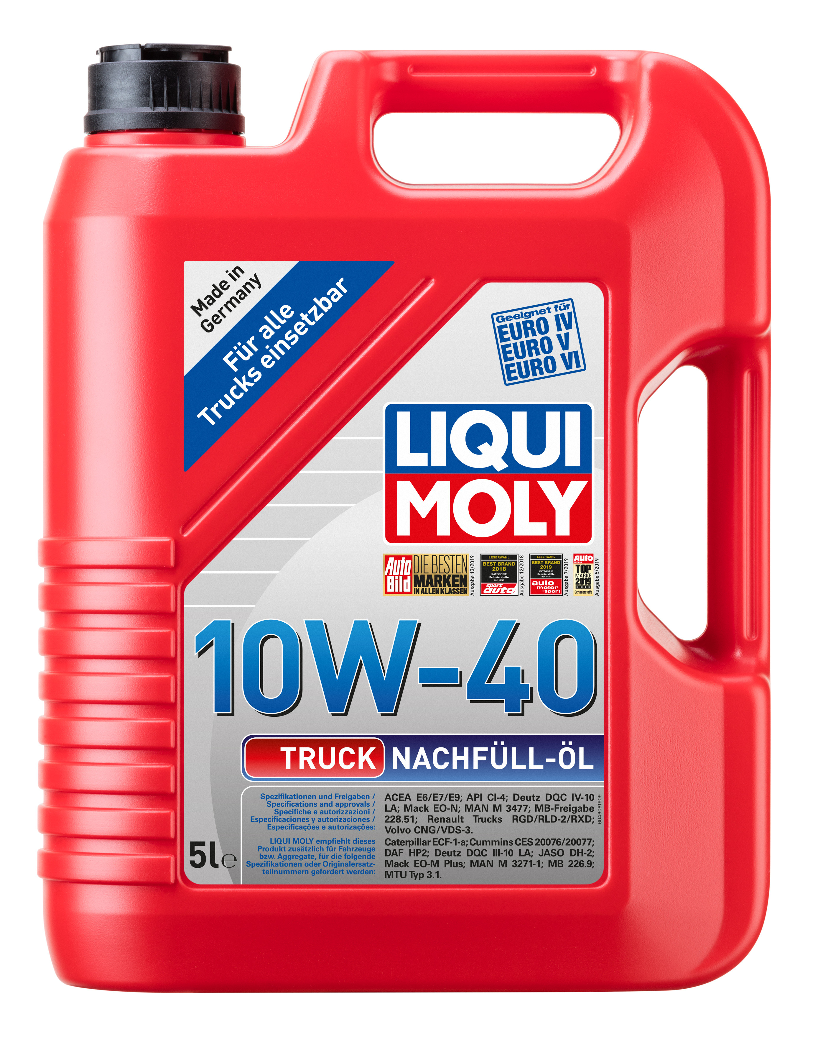 НС-синтетическое моторное масло Liqui Moly Truck Nachfull-Oil 10W-40 5л