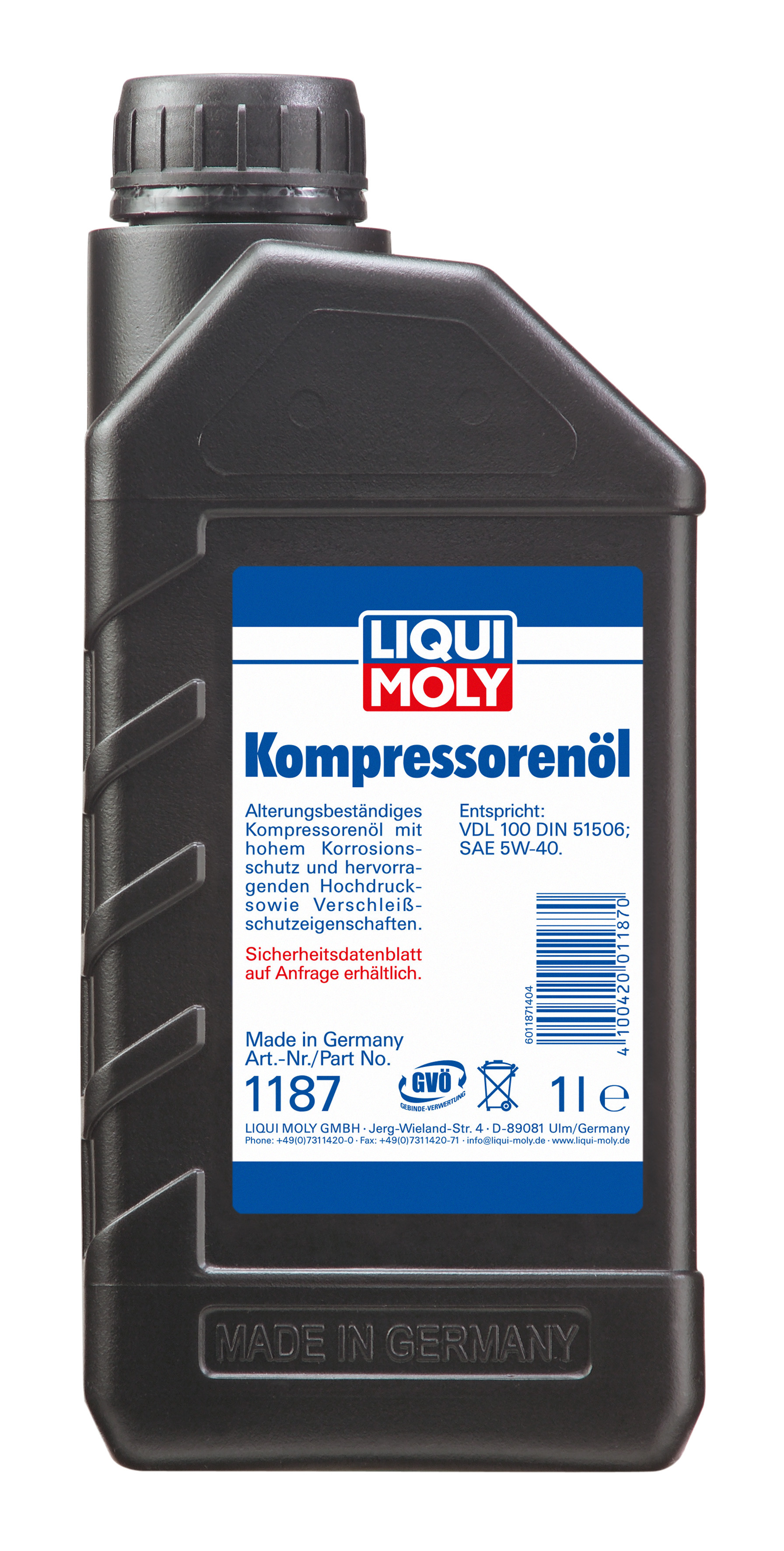 НС-синтетическое компрессорное масло Liqui Moly Kompressorenoil 1л