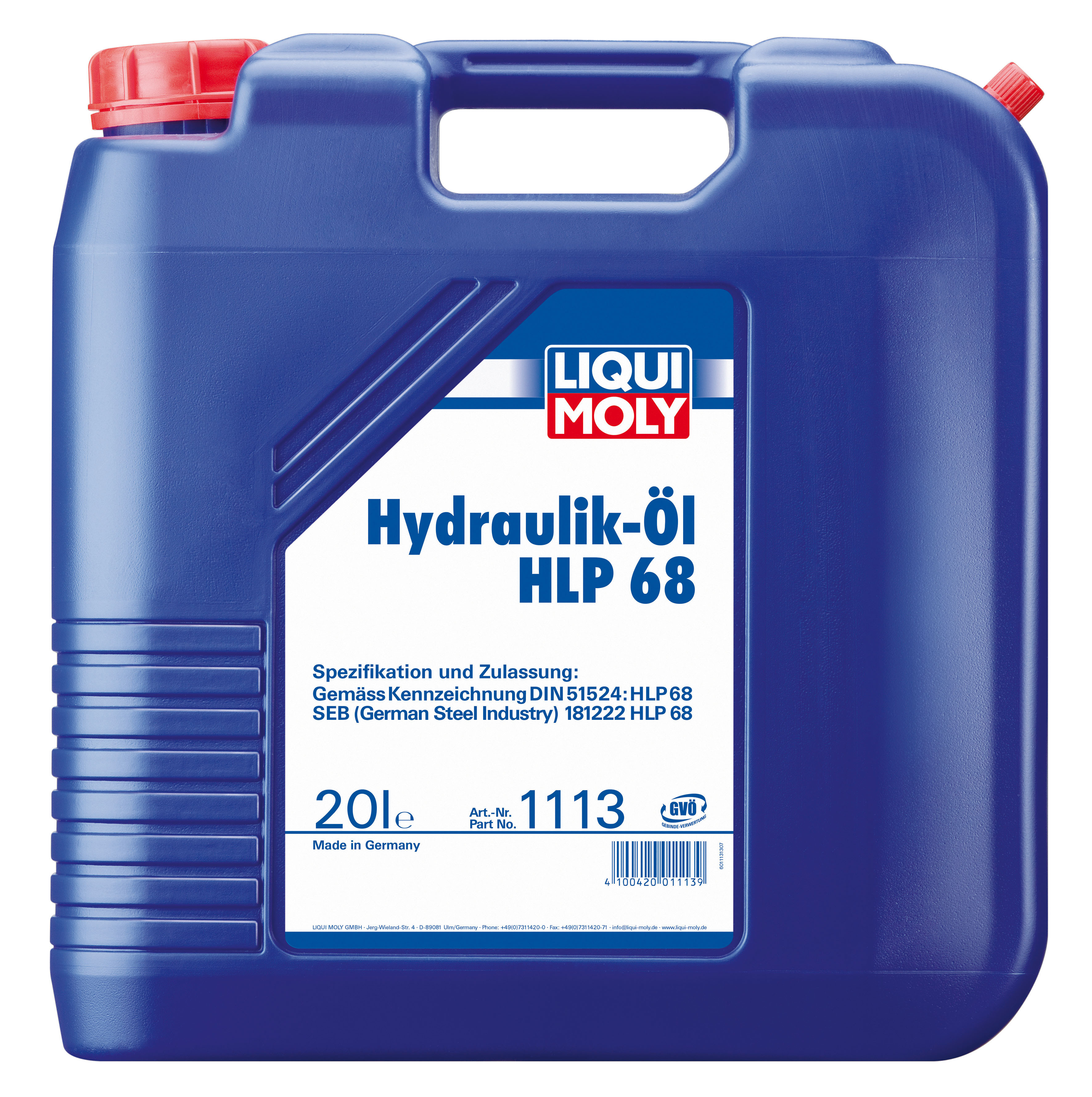 Минеральное гидравлическое масло Liqui Moly Hydraulikoil HLP 68 20л