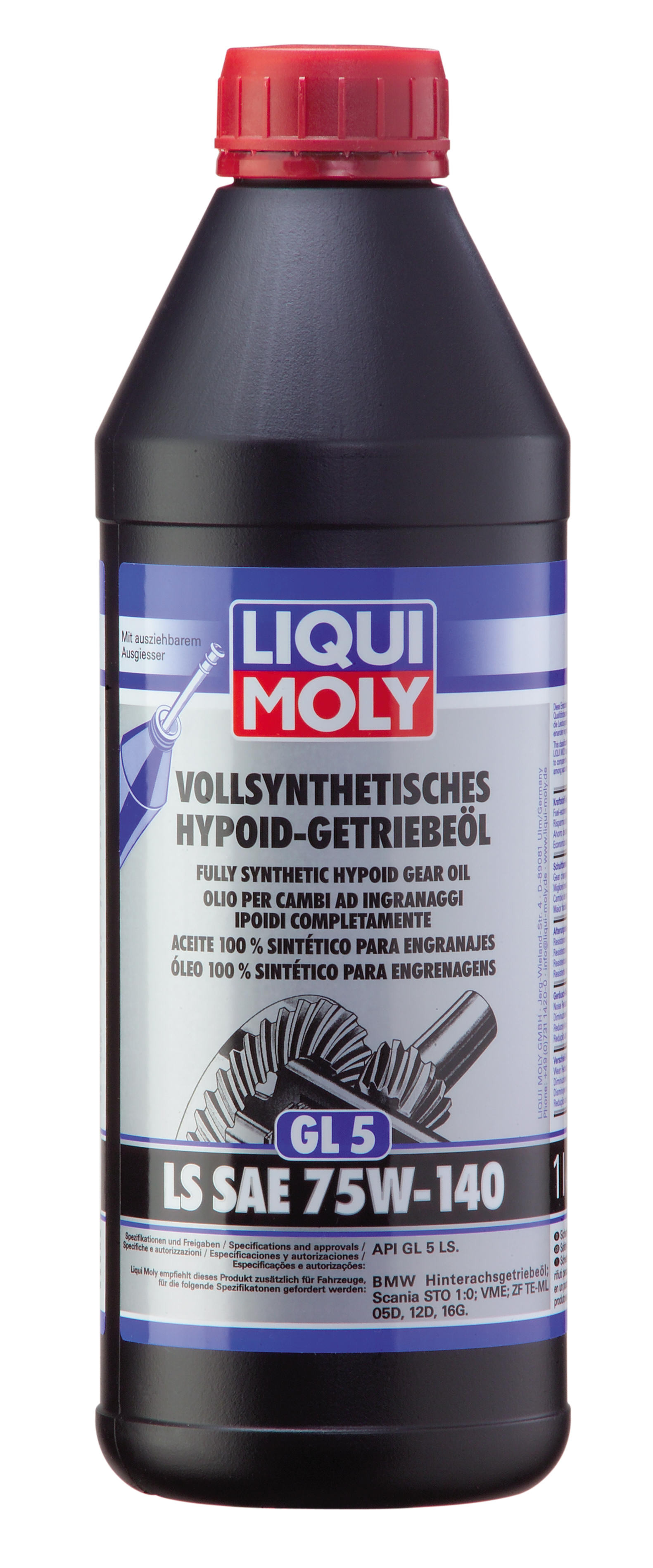Синтетическое трансмиссионное масло Liqui Moly Vollsynthetisches Hypoid-Getriebeoil LS 75W-140 1л