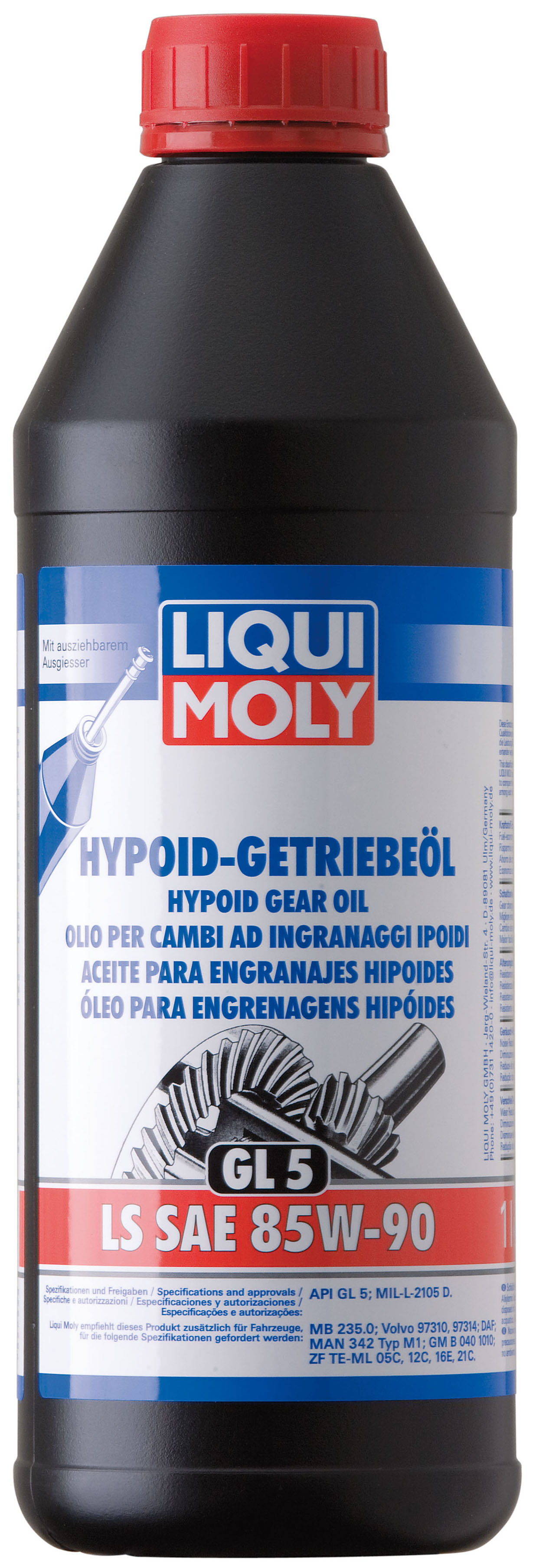 Минеральное трансмиссионное масло Liqui Moly Hypoid-Getriebeoil LS 85W-90 1л