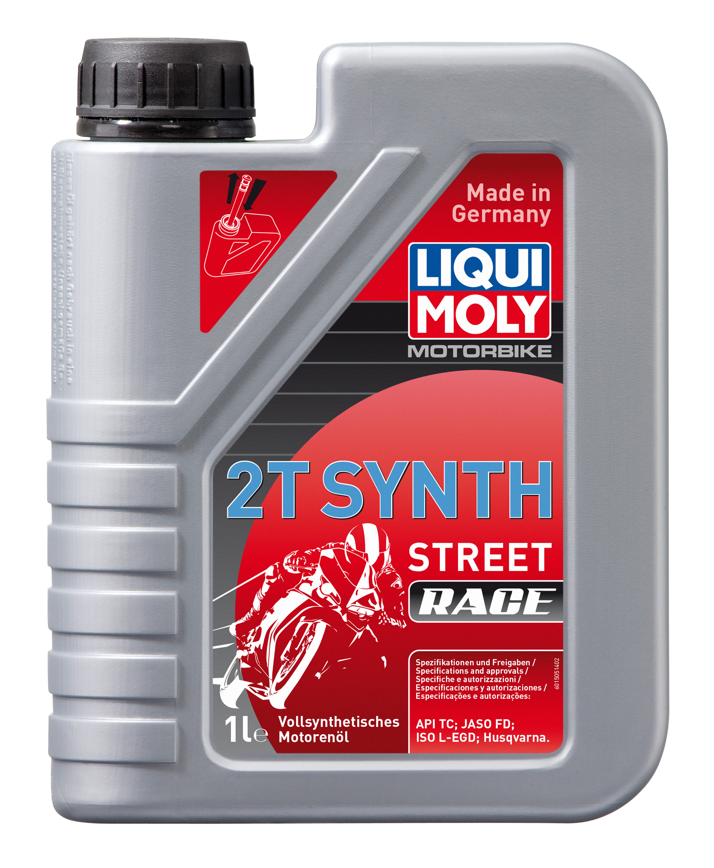 Синтетическое моторное масло для 2-тактных мотоциклов Liqui Moly Motorbike 2T Synth Street Race 1л