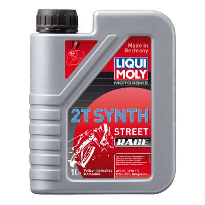 Синтетическое моторное масло для 2-тактных мотоциклов Liqui Moly Motorbike 2T Synth Street Race 1л