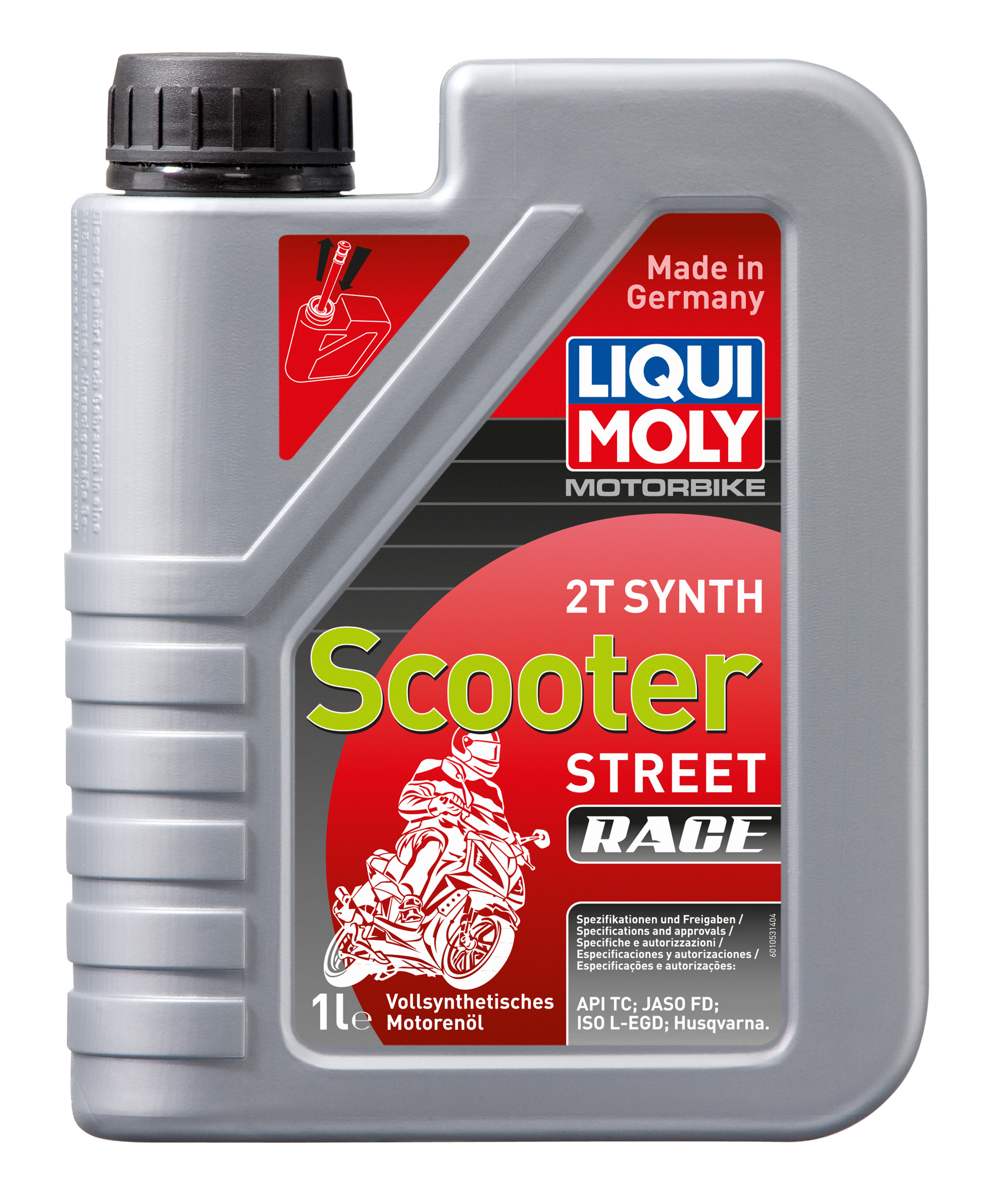 Синтетическое моторное масло для скутеров Liqui Moly Motorbike 2T Synth Scooter Street Race 1л