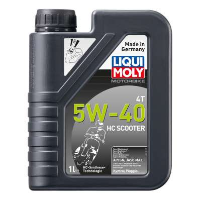 НС-синтетическое моторное масло Liqui Moly Motorbike 4T HC Scooter 5W-40 1л