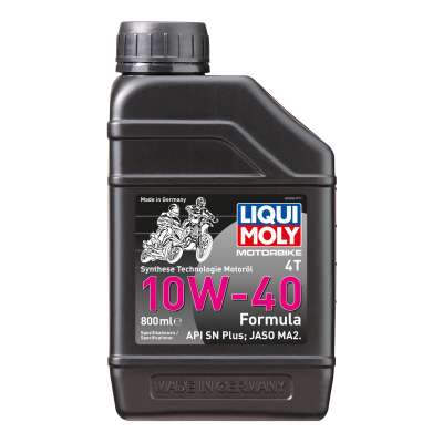 НС-синтетическое моторное масло для 4-тактных мотоциклов Liqui Moly Motorbike 4T Formula 10W-40 0,8л