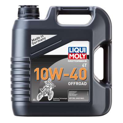 НС-синтетическое моторное масло для 4-тактных мотоциклов Liqui Moly Motorbike 4T Offroad 10W-40 4л