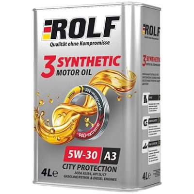 Моторное масло ROLF 3-SYNTHETIC 5W-30 ACEA A3/B4