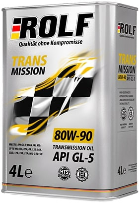 Трансмиссионное масло ROLF TRANSMISSION 80W-90 GL-5